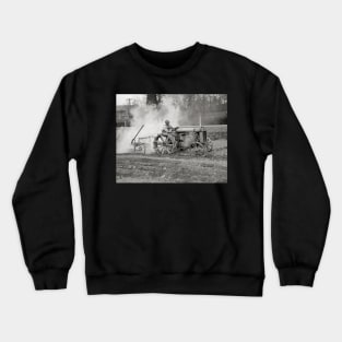 Farmer Driving Tractor, 1937. Vintage Photo Crewneck Sweatshirt